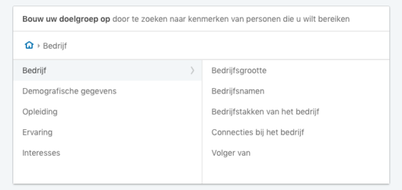 Doelgroep opbouwen Linkedin Doelgroep opbouwen Linkedin